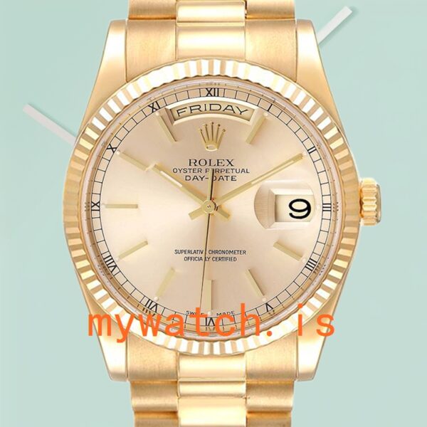 Rolex Day-Date Mens 118238 36mm Champagne Dial: Genuine vs. Replica Analysis