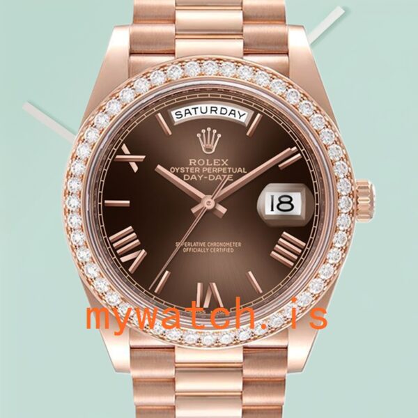 Rolex Day-Date m228345rbr-0009 40mm Mens Brown Dial Rose Gold-tone: A Symbol of Elegance and Precision