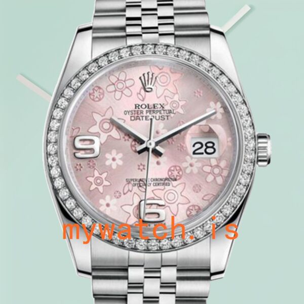 Rolex Datejust 36mm 116244PFAJ Mens Pink Floral Dial: Genuine vs. Replica Analysis