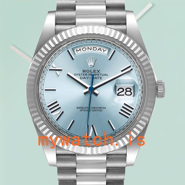 Rolex Day-Date Mens 40mm M228236-0012 President Bracelet Blue Dial: Genuine vs. Replica