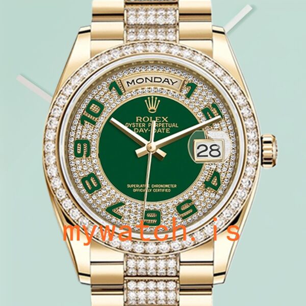 Rolex Day-Date 36mm Mens m118348-0056 Green Dial: A Symbol of Prestige and Precision
